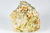 Lustrous, Yellow Apatite Crystals on Feldspar - Morocco #185457-1